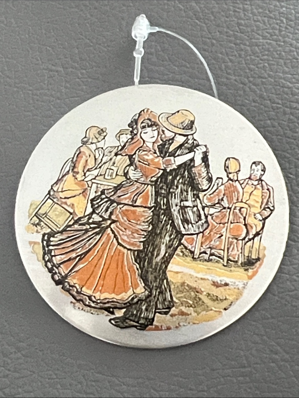 Pendant Reed & Barton Damascene “La Dance Du Bougival” Renoir Vintage Sterling